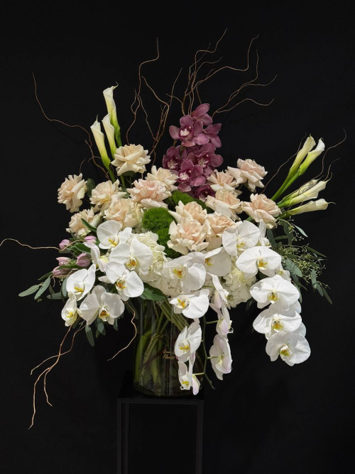 Pink majestic vase arrangement