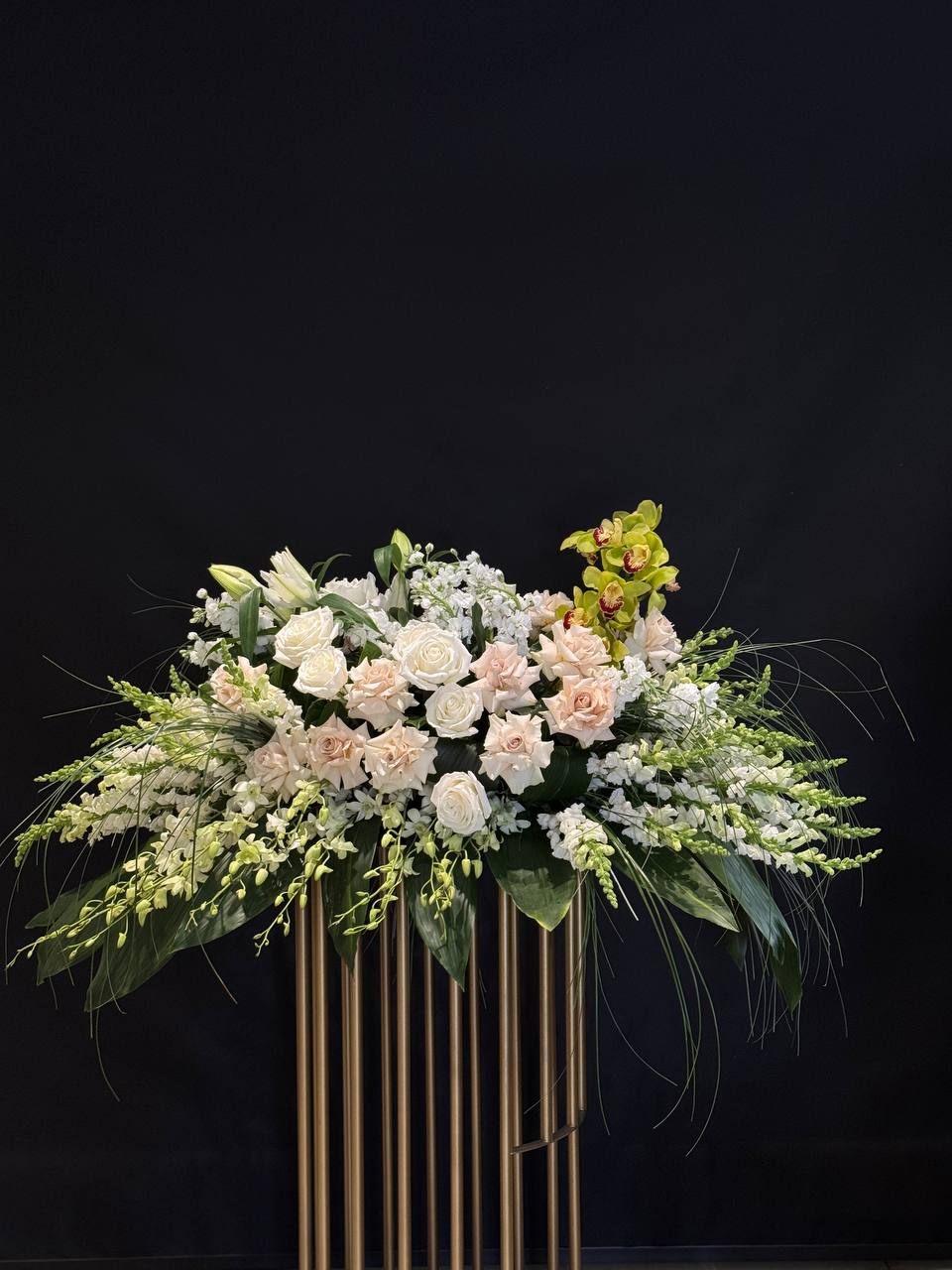 Peacefully White Casket Spray